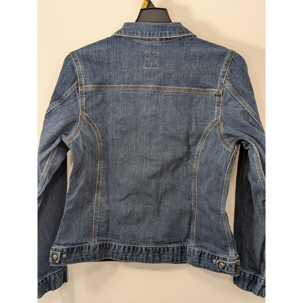Carhartt Womens Large Denim/Jean Jacket Trucker Workwear Streetwear Snap J001 - Picture 3 of 10